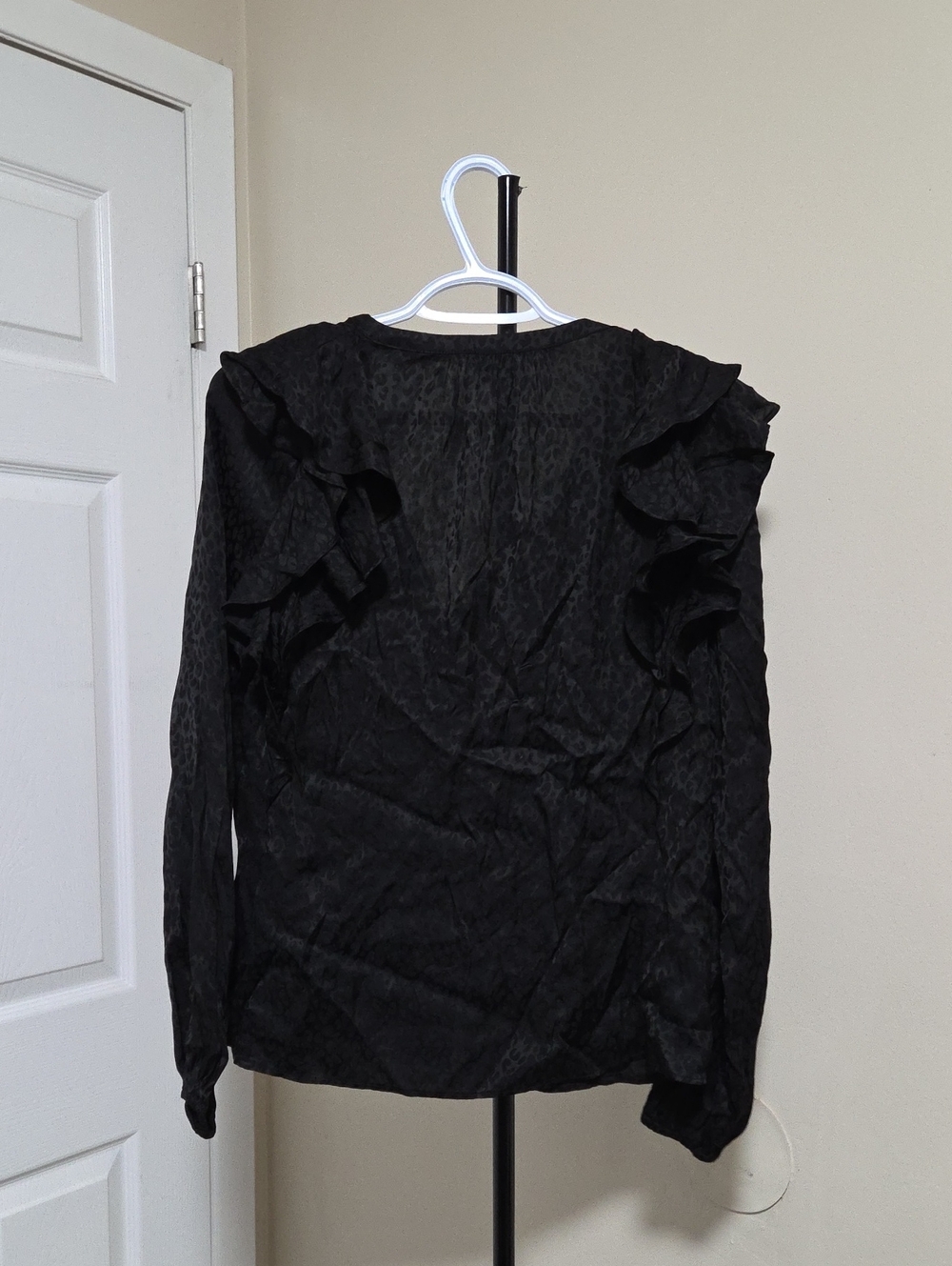 Ever New Black Ruffle-Front Blouse - Picture 6 of 7